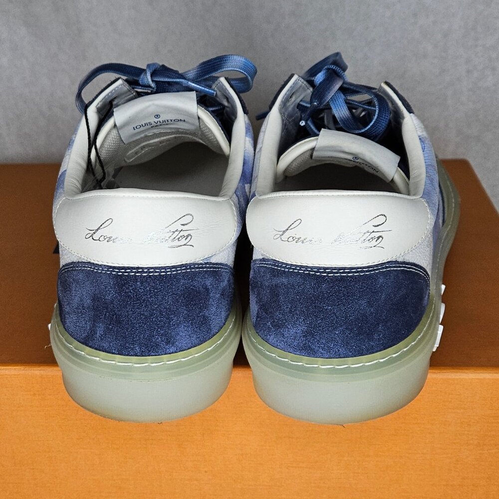 Louis Vuitton Low Top Ollie Watercolor Blue Sneakers Shoes with Box Size 9.5-10 - Picture 5 of 16